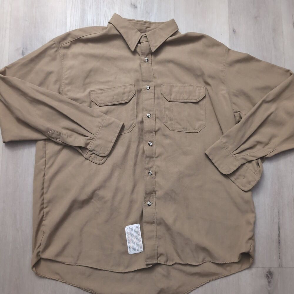 Bulwark FR Shirt Mens Long Sleeve Button Up Bulwark Shirt Bulwark Shirt Mens